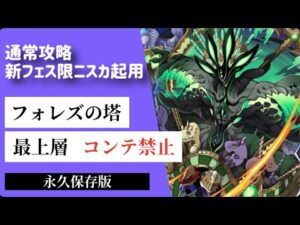 【サモンズボード】フォレズの塔最上層　コンテニュー不可　ニスカL編成