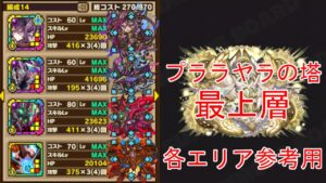 【サモンズボード】(未クリア)クロユリパ道中参考 沙羅双樹「プララヤラの塔　最上層」クロユリL フェンガリ バルバレム ゼヴァース