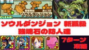 【サモンズボード】 ソウルダンジョン 新滅級 強魂石の防人達 シモンパ 7ターン攻略